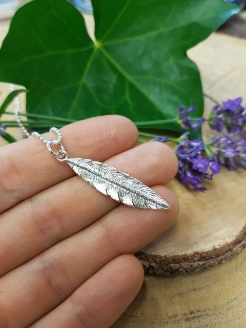 Zilveren hanger 'Veer' groot - Afbeelding 4