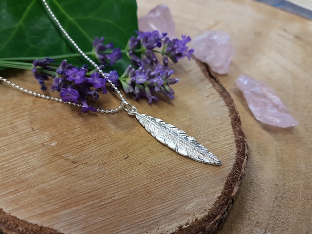 Zilveren hanger 'Veer' groot - Afbeelding 3